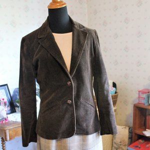 Vintage 1970s Sears Jr. Bazaar Brown Corduroy Blazer, Size 9